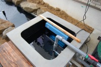 錦鯉 造園,庭池 錦鯉,造園 池,錦鯉池 沈殿槽