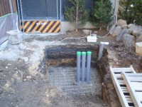 錦鯉 造園,庭池 錦鯉,造園 池,錦鯉池 底水配管