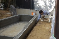 錦鯉 造園,庭池 錦鯉,造園 池,錦鯉池 ブロック