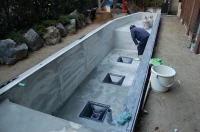 錦鯉 造園,庭池 錦鯉,造園 池,錦鯉池 池用塗料