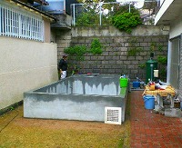 錦鯉 造園,庭池 錦鯉,造園 池,錦鯉池 作り,スーパーマリン 濾過,池用塗料