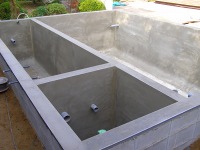コンクリート水槽 錦鯉,錦鯉池 業者,錦鯉池 施工