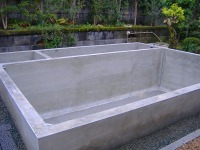 コンクリート水槽 錦鯉,錦鯉池 業者,錦鯉池 施工