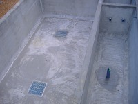 集水ピット,錦鯉池 施工