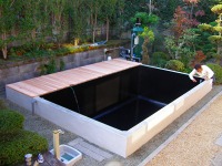 錦鯉 飼育池,池 工事