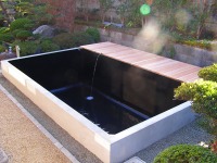 錦鯉 コンクリート池,錦鯉池 施工