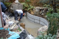 池 リフォーム,池 土間コンクリート