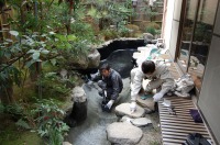 庭池 防水工事,庭池 FRP防水