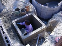 錦鯉 和風池,庭池 モルタル塗り