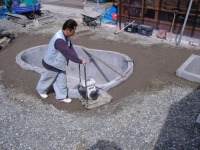 錦鯉 和風池,庭池 施工