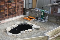 錦鯉 和風池,庭池 施工