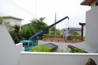 庭池 リフォーム,庭池 石組み,白石御影