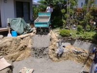 池 リフォーム,錦鯉池 改修,庭池 施工