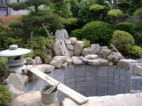 庭池 リフォーム,庭池 石組み