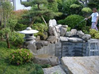 庭池 リフォーム,庭池 石組み