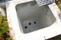 沈殿槽 庭池,池 低水配管 錦鯉池