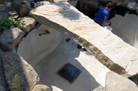 庭池 リフォーム,庭池 池用塗料塗り