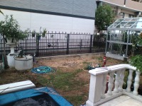 コンクリート池 錦鯉,錦鯉池 更地