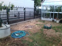 コンクリート池 錦鯉,錦鯉池 埋戻し