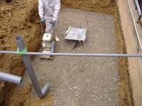 コンクリート池 錦鯉,池作り 業者,低水配管 錦鯉