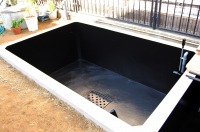 コンクリート池 池用塗料,池作り 錦鯉