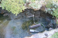 庭池 防水工事,庭池 FRP防水,池 水漏れ