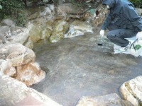 庭池 防水工事,庭池 FRP防水