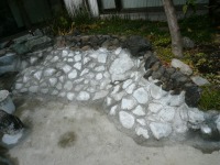 庭池 防水工事,庭池 FRP防水,池 水漏れ