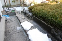 庭池 防水工事,庭池 FRP防水,池 水漏れ