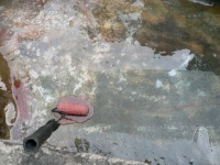 庭池 防水工事,庭池 FRP防水,池 水漏れ修理