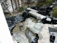 庭池 防水工事,庭池 FRP防水,池 水漏れ