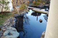 庭池 防水工事,庭池 FRP防水,池 水漏れ