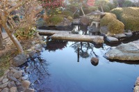 庭池 防水工事,庭池 FRP防水,池 水漏れ