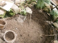 池 リフォーム,錦鯉池 改修,庭池 施工