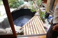 池 リフォーム,錦鯉池 改修,庭池 施工