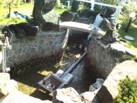 池 リフォーム,錦鯉池 改修,庭池 施工