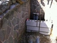 池 リフォーム,錦鯉池 改修,庭池 沈殿槽