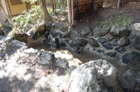 庭池 防水工事,庭池 FRP防水,池 高圧水洗い