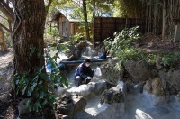 庭池 防水工事,庭池 FRP防水,池 水漏れ