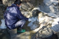 庭池 防水工事,庭池 FRP防水,池 水漏れ