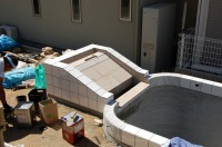 錦鯉 洋風池,洋風池 施工,錦鯉池 施工