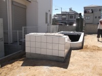 錦鯉 洋風池,洋風池 施工,錦鯉池 施工