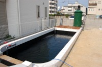 錦鯉 洋風池,洋風池 施工,錦鯉池 施工