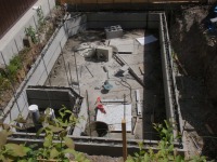 錦鯉 洋風池,洋風池 施工,ウォーターガーデン ブロック積み