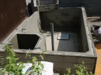 錦鯉 洋風池,洋風池 施工,ウォーターガーデン 左官