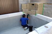 錦鯉 洋風池,洋風池 施工,ウォーターガーデン 池用塗料