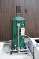 錦鯉 和風池,モダン和風池 施工,錦鯉池 スーパーマリン濾過機