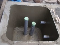 錦鯉 和風池,モダン和風池 施工,錦鯉池 左官