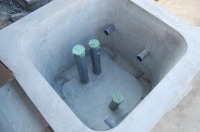 錦鯉 和風池,モダン和風池 施工,錦鯉池 左官