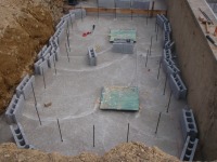 錦鯉 洋風池,錦鯉 和風池,コンクリート池 ブロック積み